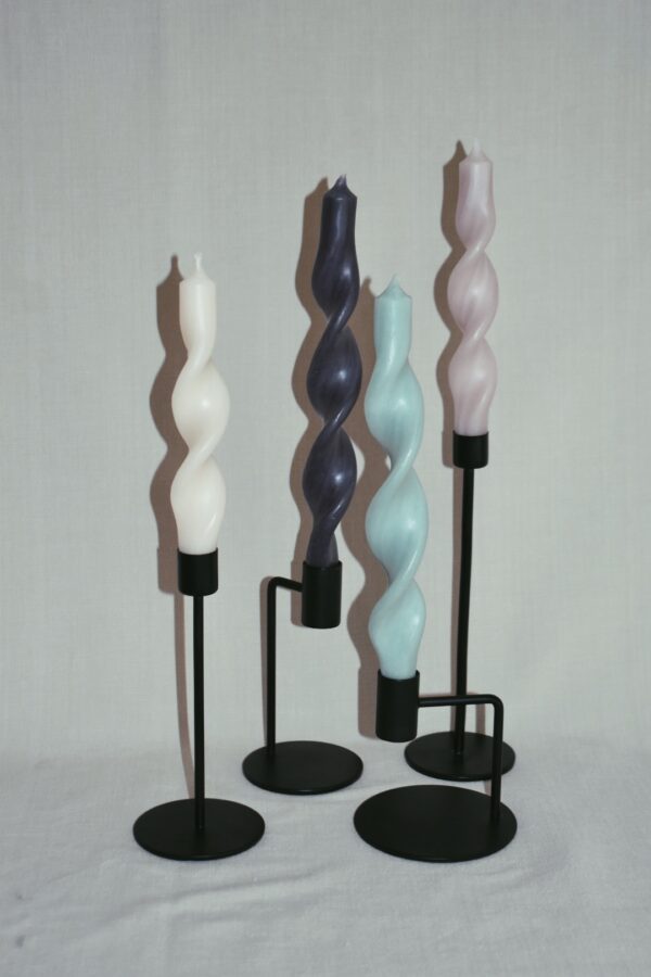 Twisted candle | dark grey - Afbeelding 2