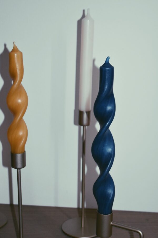 Twisted candle | dark blue - Afbeelding 2