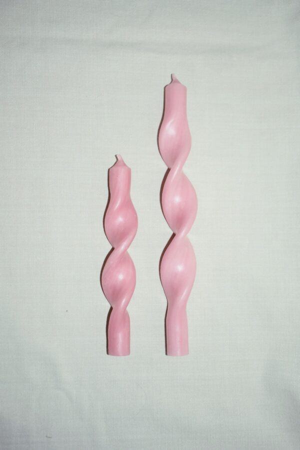 Twisted candle | antique pink