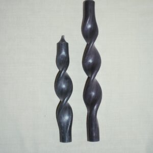 Twisted candle | dark grey