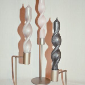 Setje twisted candles 3 stuks | 19 cm