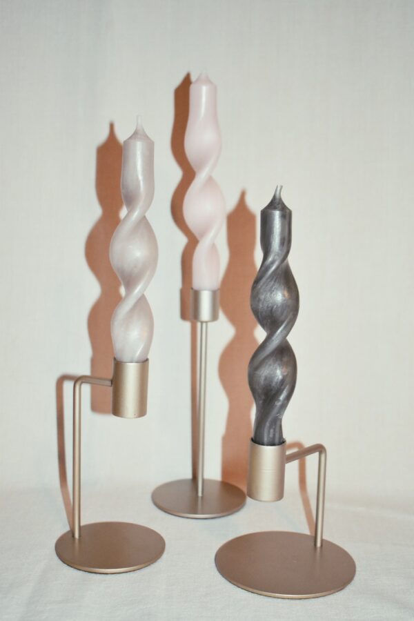 Setje twisted candles 3 stuks | 19 cm