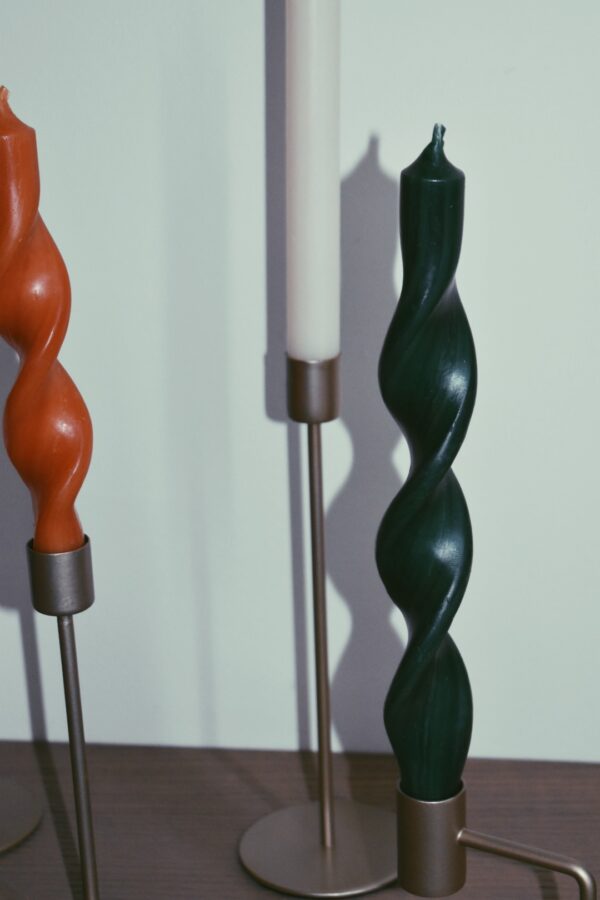 Twisted candle | apple green - Afbeelding 2
