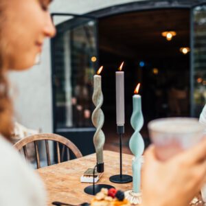 Twisted candle | jade green