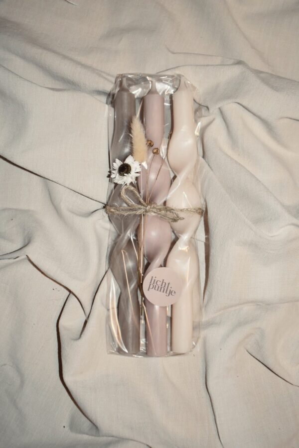 Setje twisted candles | 29 cm