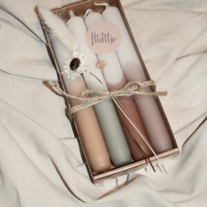 Half dipped dinerkaarsjes | 4 stuks