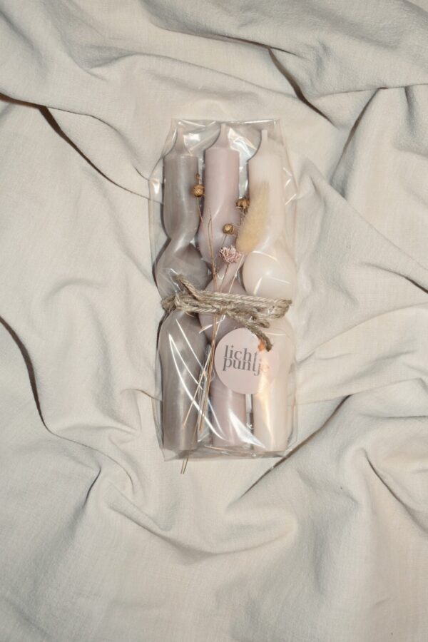 Setje twisted candles | 19 cm