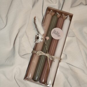 Ribbel dinerkaarsjes | 4 stuks
