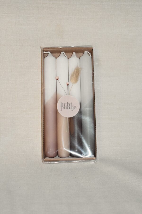 Half dipped dinerkaarsjes | 4 stuks