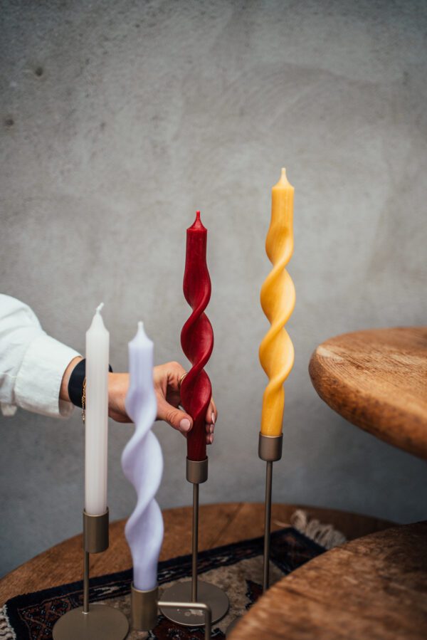 Setje twisted candles | 29 cm - Afbeelding 6