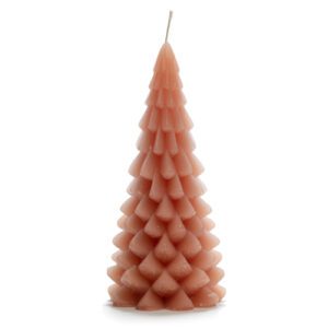 Kerstboom kaars groot - Terra roza