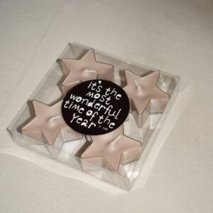 Waxinelichtjes ster | 5 stuks taupe