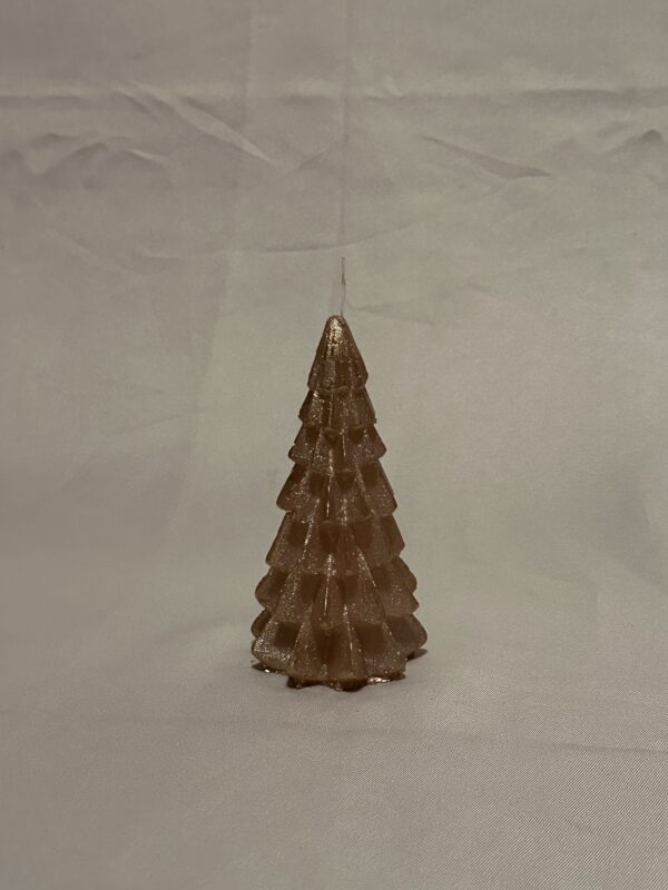 Kerstboom kaars klein | Goud