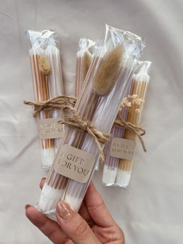 Streepjes kaars | a gift for you - Afbeelding 2