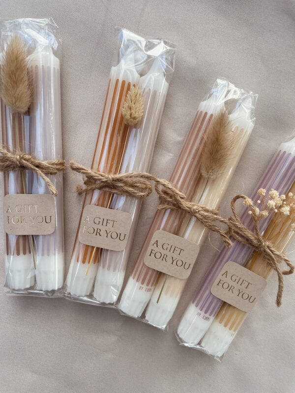 Streepjes kaars | a gift for you - Afbeelding 3