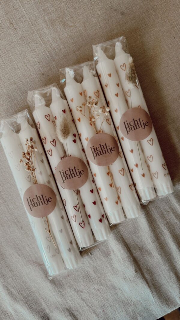 Hartjes kaars | 2 stuks - Afbeelding 2