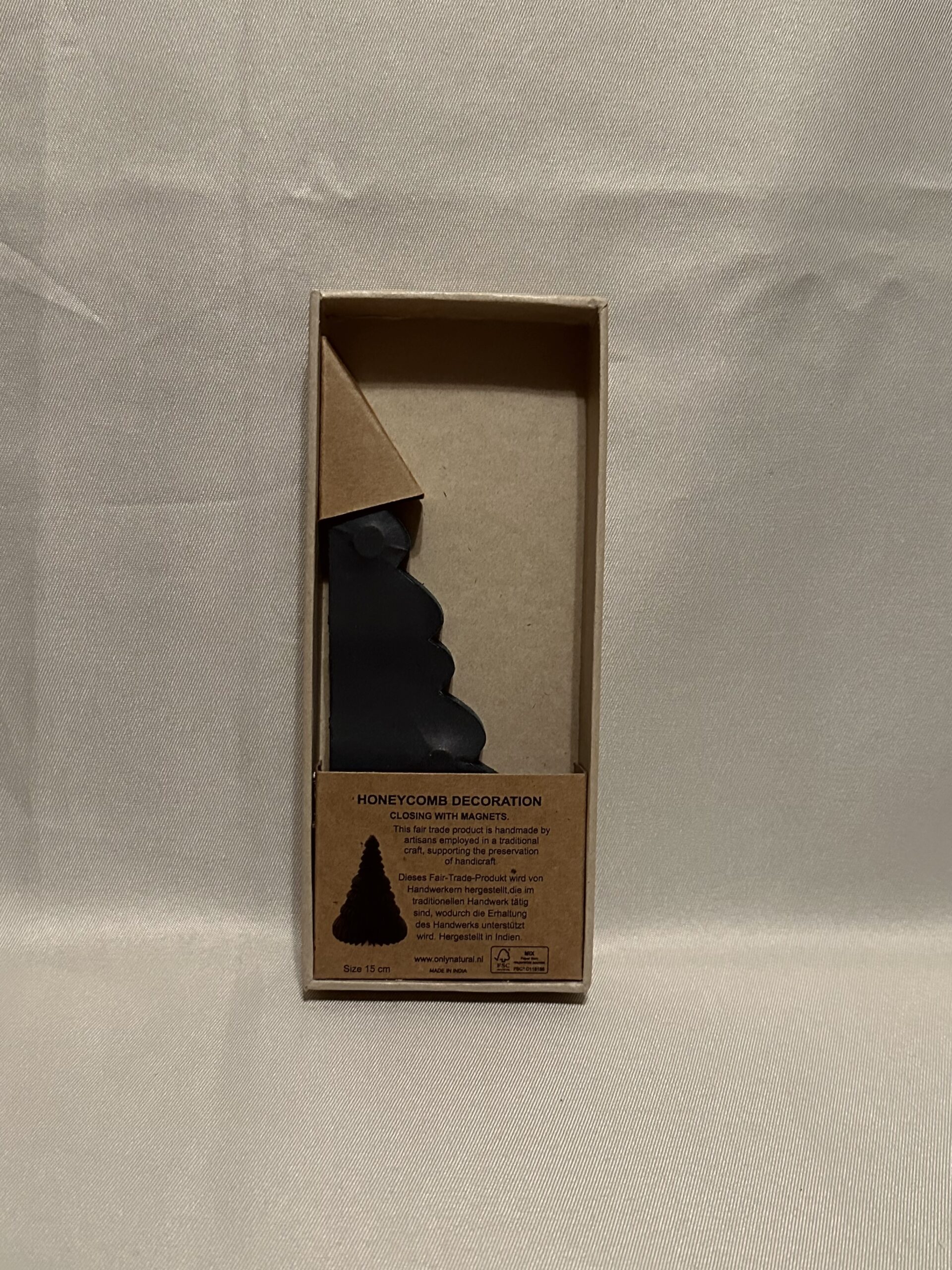 Papieren kerstboompje groen | 15 cm - Afbeelding 5