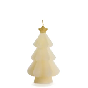 Kerstboom kaars groot piek | Creme